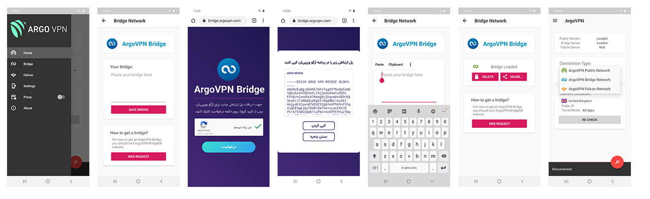 تنظیمات پل ArgoVPN